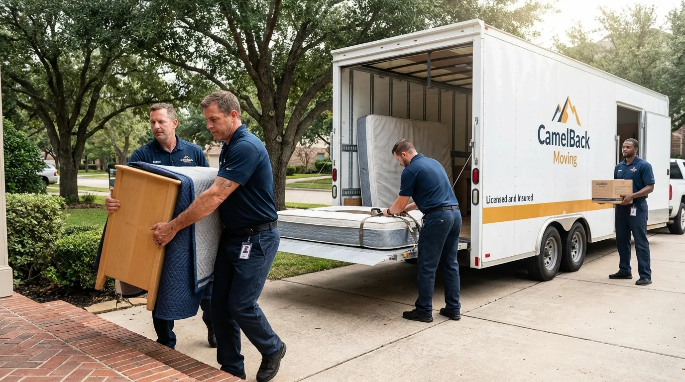 Crew loading residential truck for cross-state move from Linwood, NJ